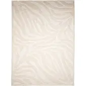 FRAAI Tvättbar matta | Dunya Zebra vit hos Volero | 230x330 cm | Polyester | Djurmönster | Rektangulär | Låg lugg