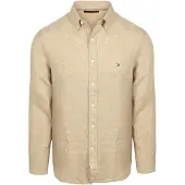 Tommy Hilfiger Skjorta Linne Beige Storlek