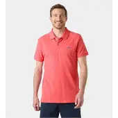 Helly Hansen för män. 54543 Polo Hudson röd (XL), Casual, Bomull, Kort ärm