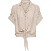 ONLY Blus 'ONLPaula' greige / vit