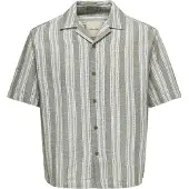Only & Sons Skjorta 'ONSWALKER' oliv / pastellgrön