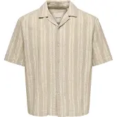 Only & Sons Skjorta 'ONSWalker' beige / mörkbeige