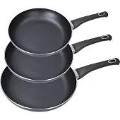 EDM Set Med Bas-stekpannor Med Non-stick-beläggning 3 Enheter