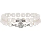 Vivienne Westwood Graziella Pärlarmband Damarmband Silver Mässing 6103006A02P132P132 Box,W1