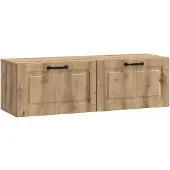 vidaXL Väggmonterad TV-bänk Artisan-ek 98 x 31 x 30 cm Konstruerat trä
