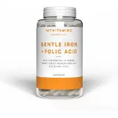 Myvitamins Gentle Iron Bisglycinate + Folic Acid - 30 Capsules, 30servings - Unflavoured