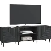 vidaXL TV-skåp Svart 150 x 31 x 50 cm Konstruerat trä