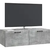 vidaXL Väggmonterad TV-bänk Betonggrå 98 x 41 x 30 cm Konstruerat trä