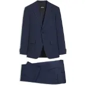 BOSS Two-piece slim-fit suit in checked stretch wool