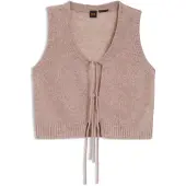 BOSS Tie-front cardigan in Italian yarn