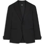 BOSS Slim-fit tuxedo jacket with silk-blend trims