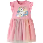Name it Klänning - NmfAdaja MLP - Rosa Dryck - - 3 år (98) - Klänning