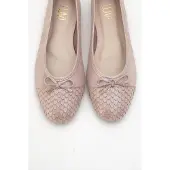 Forever & Always Copos Läder Rosett Tå Ballerina