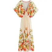 Ted Baker Strandklänning ljusgul / gräsgrön / orange / vit