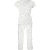 Hunkemoller Pyjamas 'Daisy' ljusbeige / blå / grön