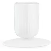 Kähler - Hammershøi Block Candle Holder - White - 9.5 cm H x 5 cm D