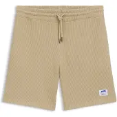 HUGO Loose-fit shorts in a waffle-structured cotton blend