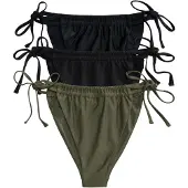 The Set Bikiniunderdel khaki / svart
