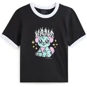 Vans T-shirt 'Puppy Ringer' mint / rosa / svart / vit
