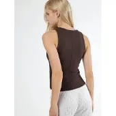Busem Ärmlös U-krage Modal Bomull Tanktop