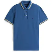Tommy Hilfiger T-shirt 'Slim Fit Tipped' blå / vit