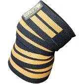 Gorilla wear Knee Wraps, black/gold, 2 m