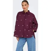 ONLY Skjortor ONLNEW LINA kvinnor - Bordeaux - EU M