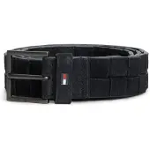 Tommy Hilfiger Enamel Flag Woven Suede Belt