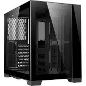 Lian Li O11 Dynamic Mini - Tower - ATX - genomskinlig sidopanel (härdat glas) - ingen strömförsörjning (SFX12V/SFX-L12V) - svart - USB/ljud
