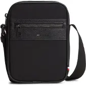 Tommy Hilfiger Logo Mixed Texture Crossbody Reporter Bag