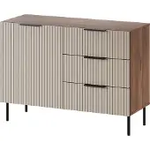 Cama Chest of drawers 2 ALMERA 104x42x75 walnut/cashmere