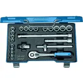 Gedore 6239700 Hylsnyckelsats metrisk 3/8 22 delar 6239700