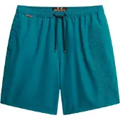 Superdry för män. M3010246A Premium grön broderad baddräkt (M), Strandkläder, Återvunnen polyester, Hållbar