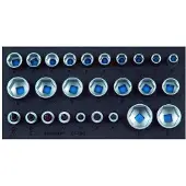 Gedore 1500 CT1-19 IS 2308924 Hylsnyckel 26 delar