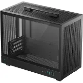 DeepCool CH160 PLUS - Micro-ATX - micro ATX - genomskinlig sidopanel (härdat glas) - ingen strömförsörjning (SFX / SFX-L) - svart - USB/ljud