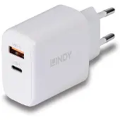 Lindy 65w Usb-a-och Usb-c-väggladdare