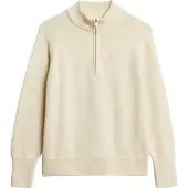 Superdry för kvinnor. W6110625A Classic-tröja med halvknäppning, beige (XL), Casual, Bomull