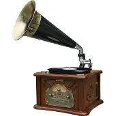 Roadstar HIF-1850TUMPK, Brun, Trä, 33,45,78 RPM, AM, FM, MP3, WMA, LCD