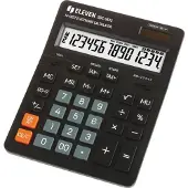 Eleven Elva/miniräknare SDC554S svart bänkräknare, 14 siffror, dubbla strömkällor