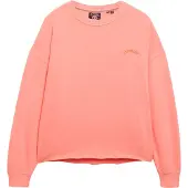 Superdry för kvinnor. W2012293A Baggy sweatshirt logo Essential rosa (XXS), Casual, Bomull