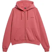 Superdry för kvinnor. W2012287A Röd Essential Logo Raglan huvtröja med dragkedja (S), Casual, Bomull