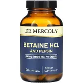 Dr. Mercola , Betaine Hcl & Pepsin, 650 mg, 90 kapslar