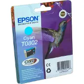Epson T0802 cyan bläckpatron (original)