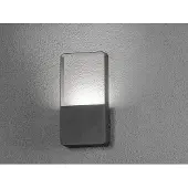 Konstsmide LED utomhus vägglampa Matera, Aluminium / grå / zink, Aluminium / grå / zink, Modern, LED-vägglampa utomhus
