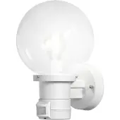 Konstsmide Utomhus vägglampa med rörelsesensor NEMI, dimbar, Vitt / opal, Syntetmaterial, Modern