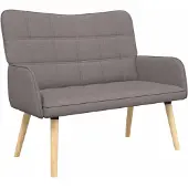 vidaXL Tvåsitssoffa Taupe 115 x 61 x 87 cm tyg