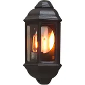 Konstsmide Vägglampa utomhus CAGLIARI, dimbar, Svart, Glas, Lantlig / rustik, Utomhusvägglampa
