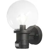 Konstsmide Utomhus vägglampa med rörelsesensor NEMI, dimbar, Svart, Syntetmaterial, Modern