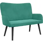 vidaXL Tvåsitssoffa Turkos 115 x 61 x 87 cm Sammet