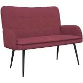 vidaXL 2-sits soffa Vinröd 115 x 61 x 87 cm tyg